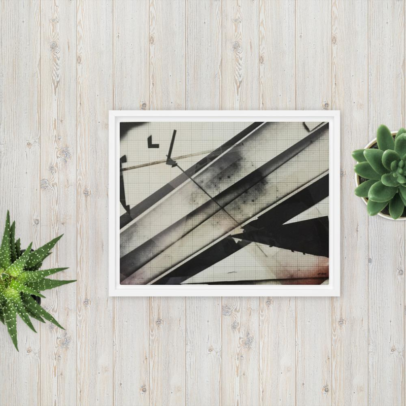 fall Geometric Abstract Framed Canvas Art