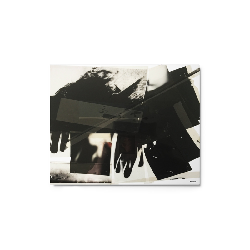 hands down glossy Metal print