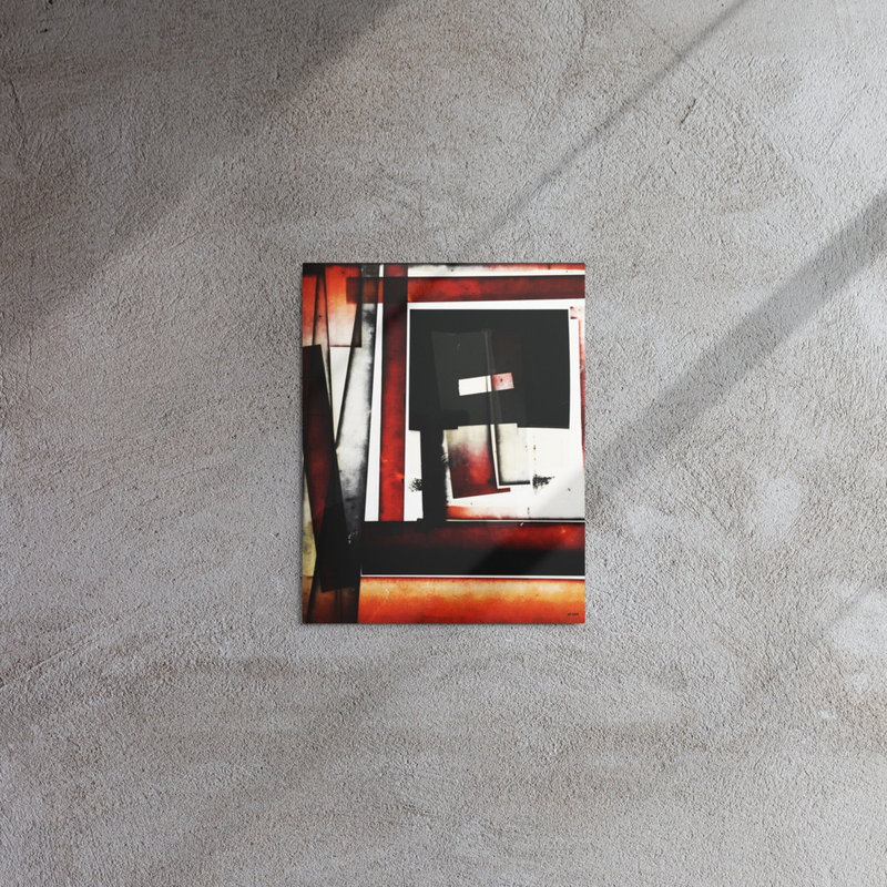 untitled (red) glossy metal print