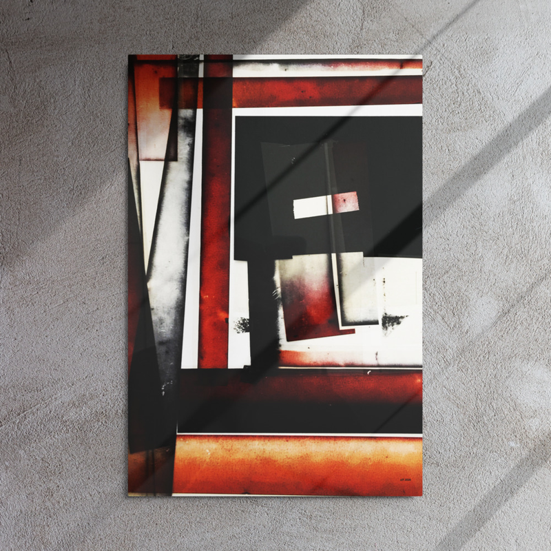 untitled (red) glossy metal print