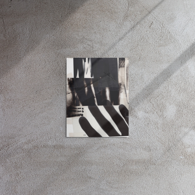 dark glossy metal print