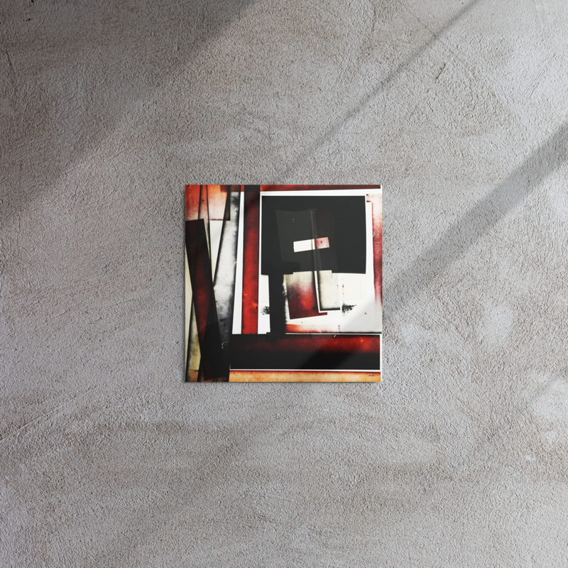 untitled (red) glossy metal print