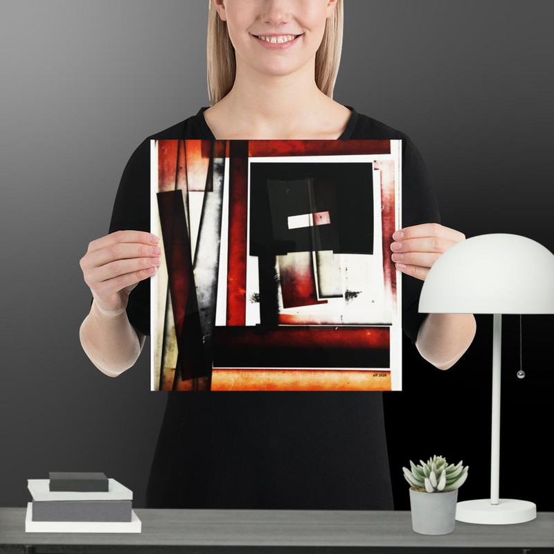 untitled (red) Abstract Geometric Art Print