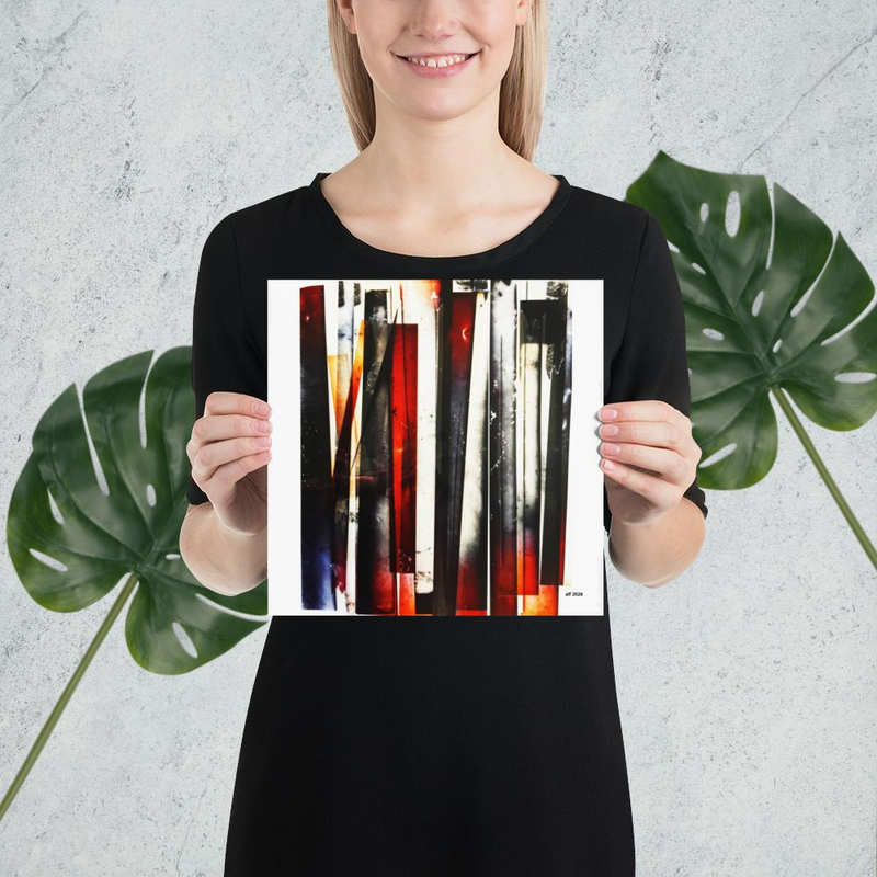 night scene Abstract Geometric Art Print