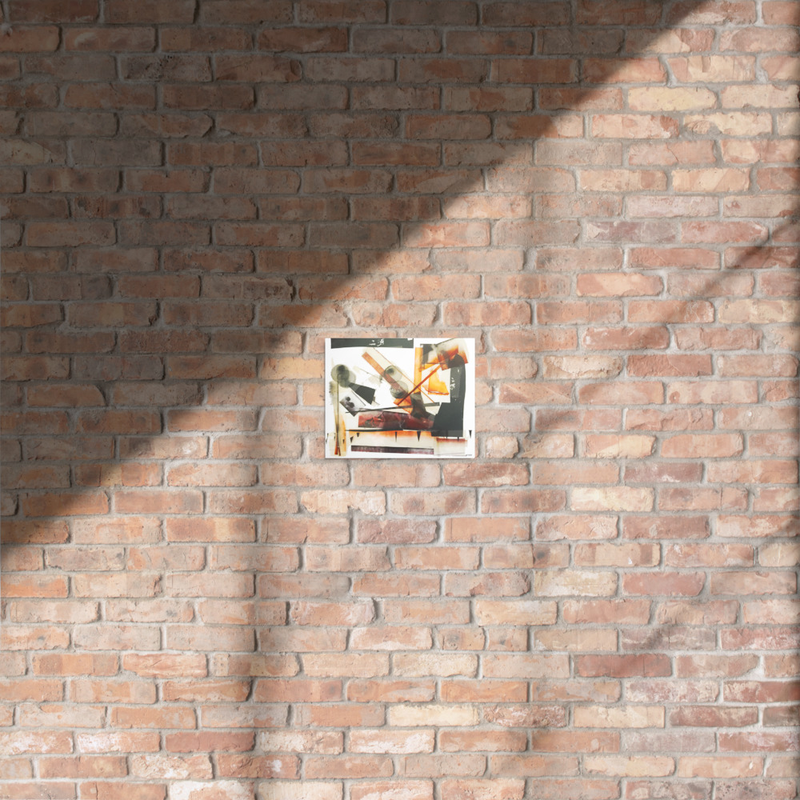 eyeballs glossy metal print