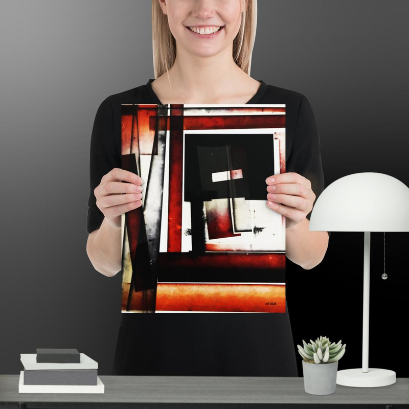 untitled (red) Abstract Geometric Art Print