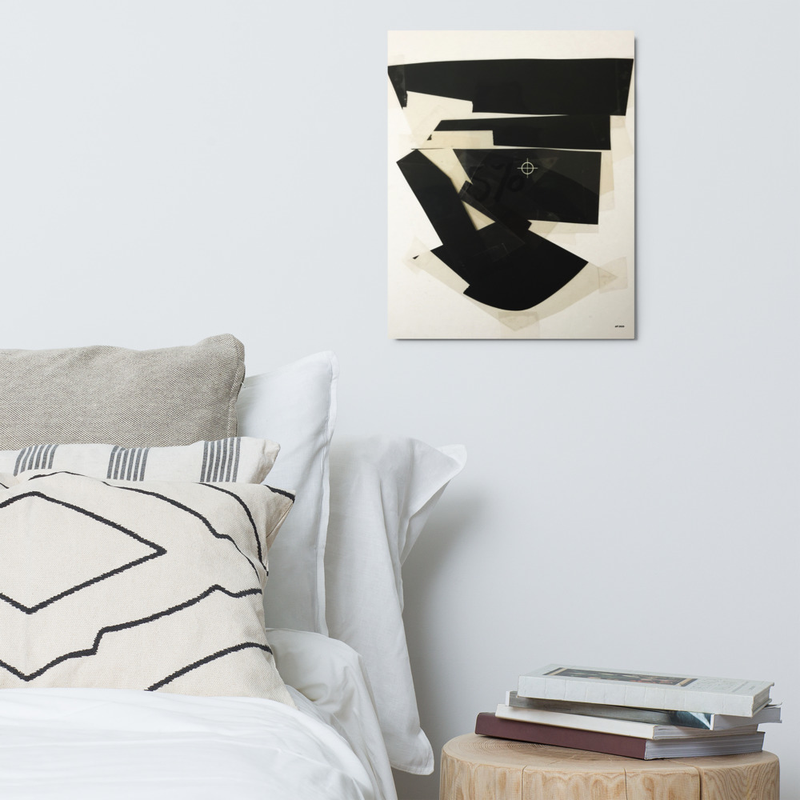 balance glossy metal print