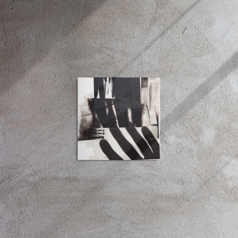 dark glossy metal print