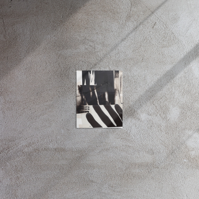 dark glossy metal print