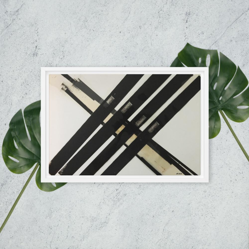 voyage too Modern Abstract Framed Canvas Print