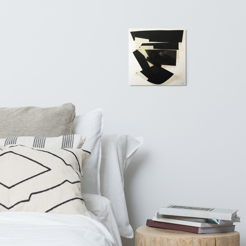 balance glossy metal print