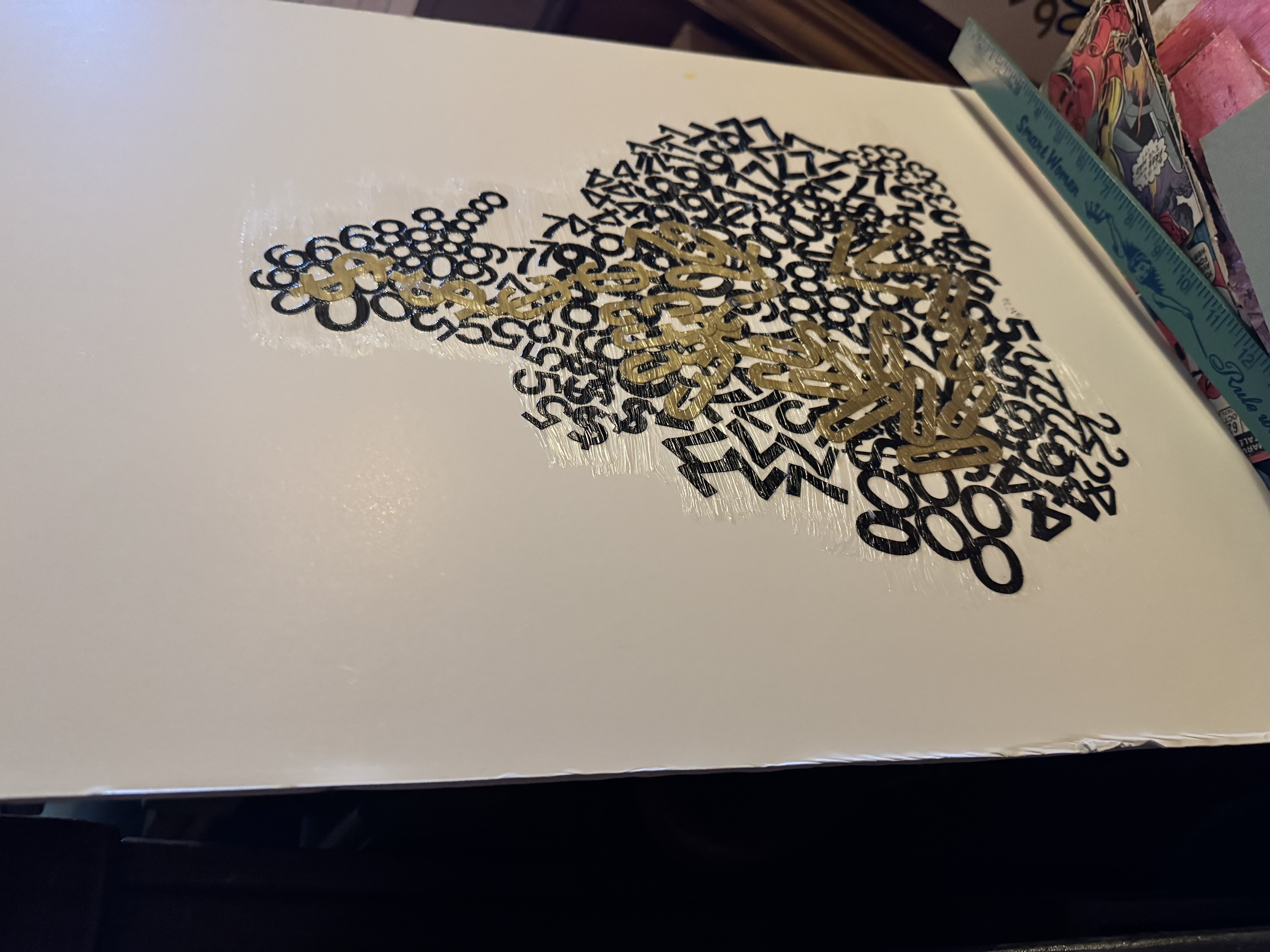 2G numbers and letters piece