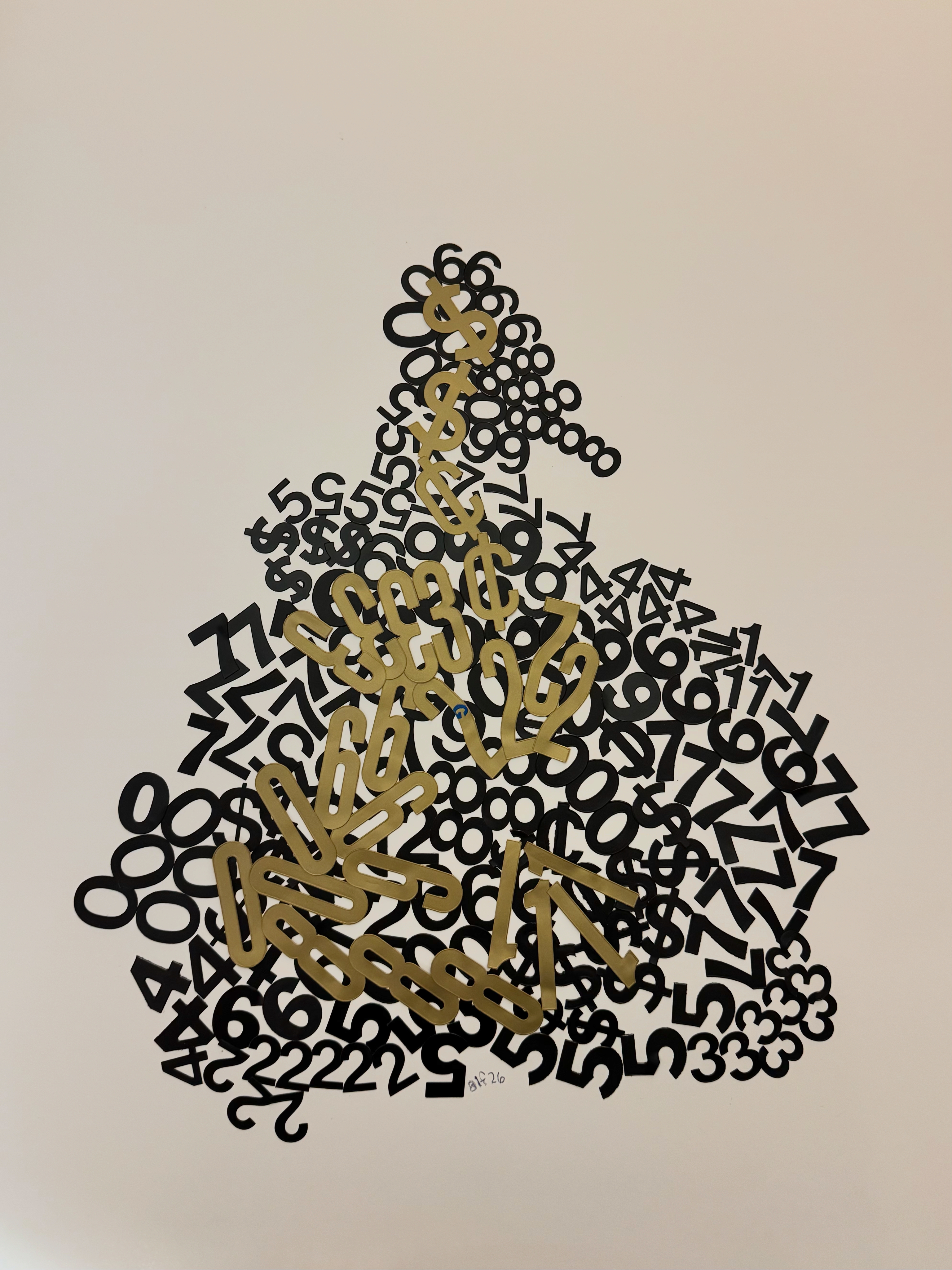 2G numbers and letters piece