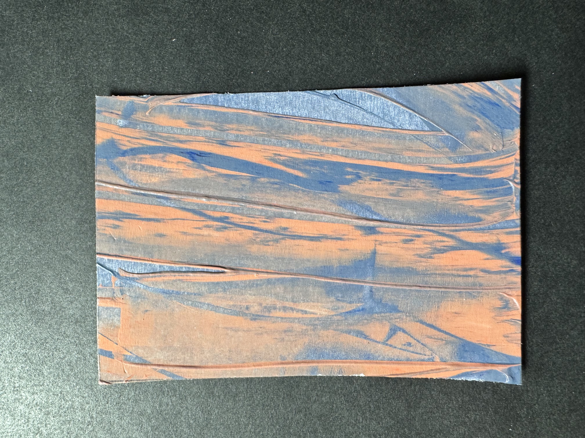 one turn Abstract Painted ACEO