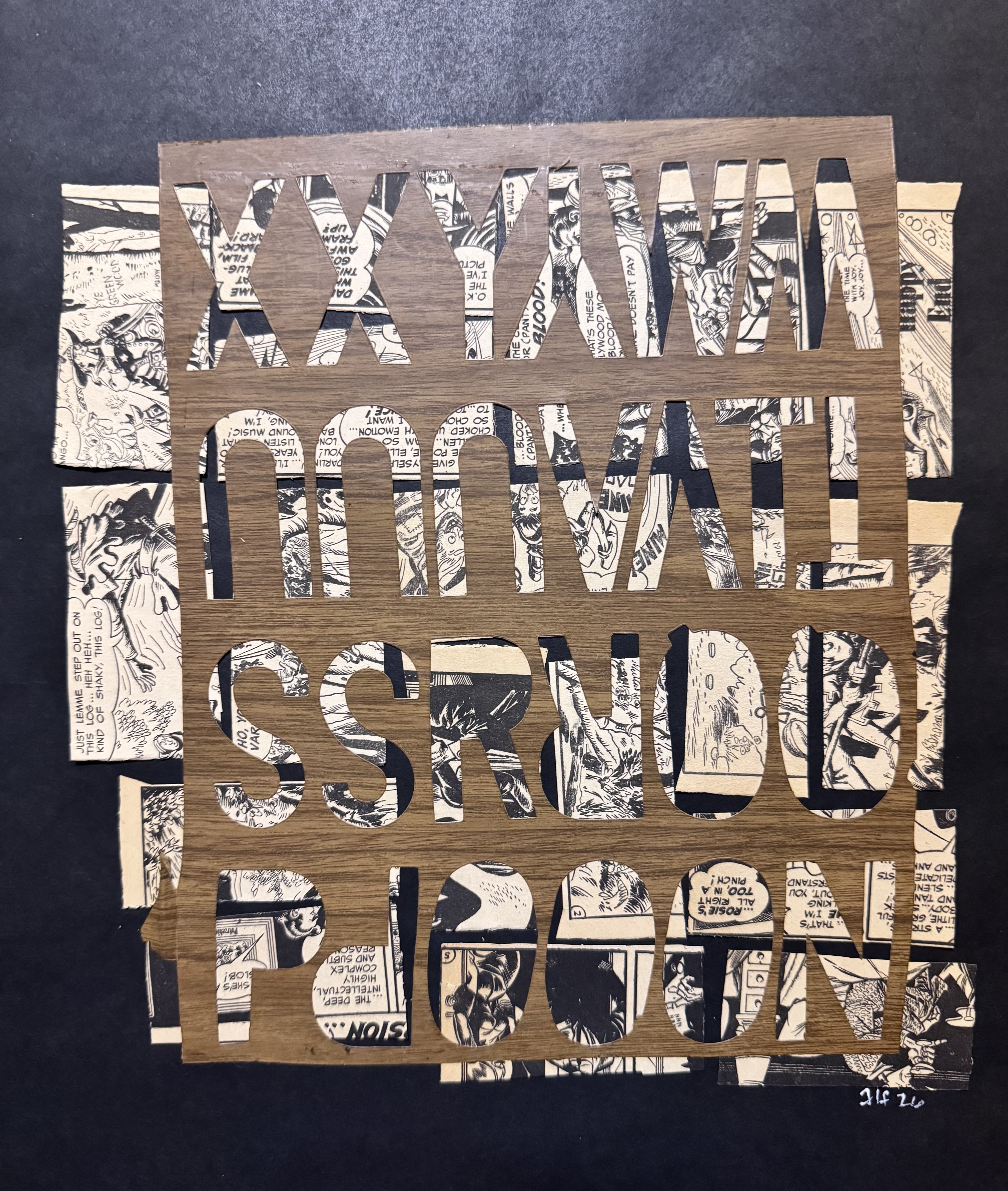 Comic One Collage Cutout Art