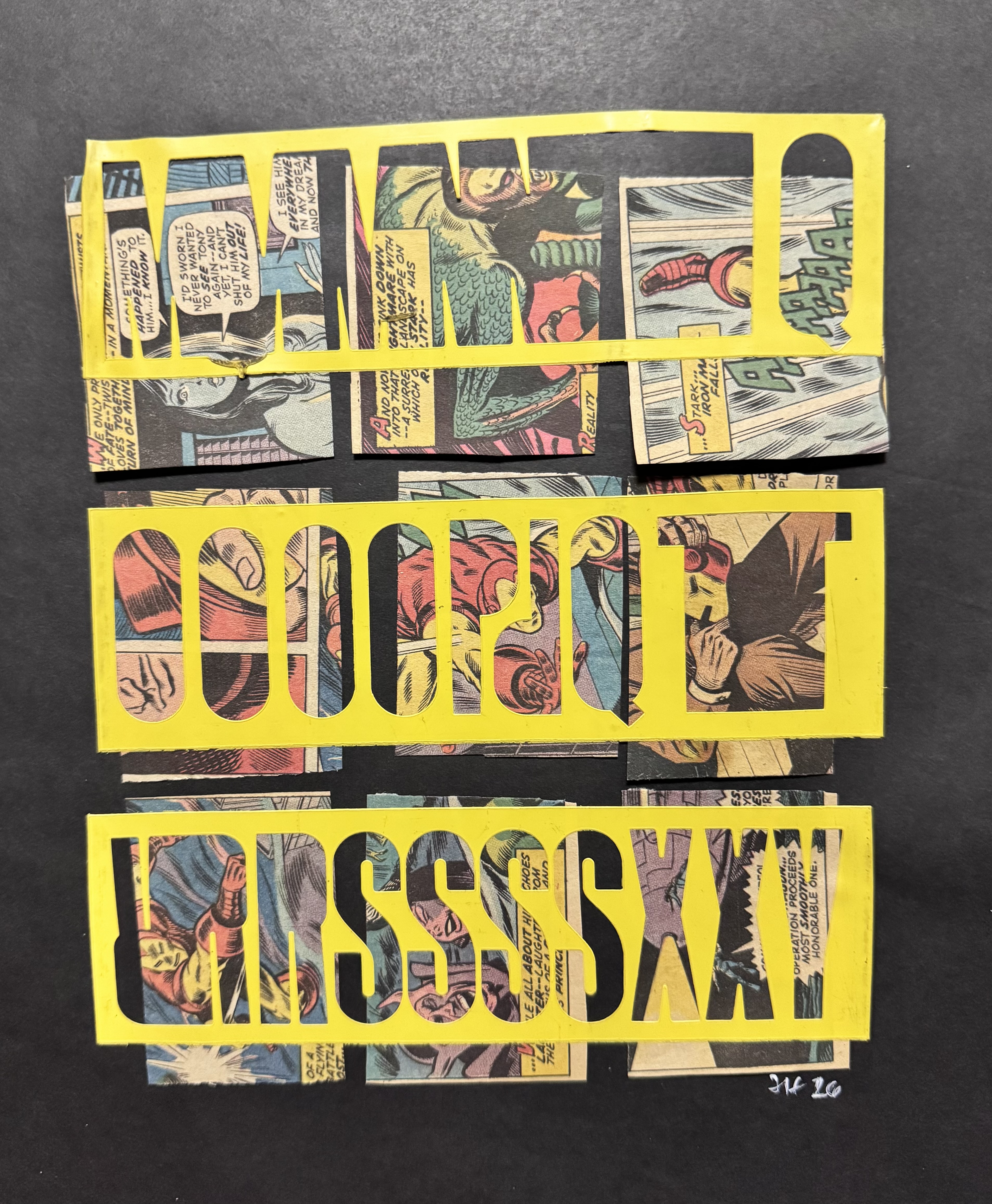 letters and comics Art Collage