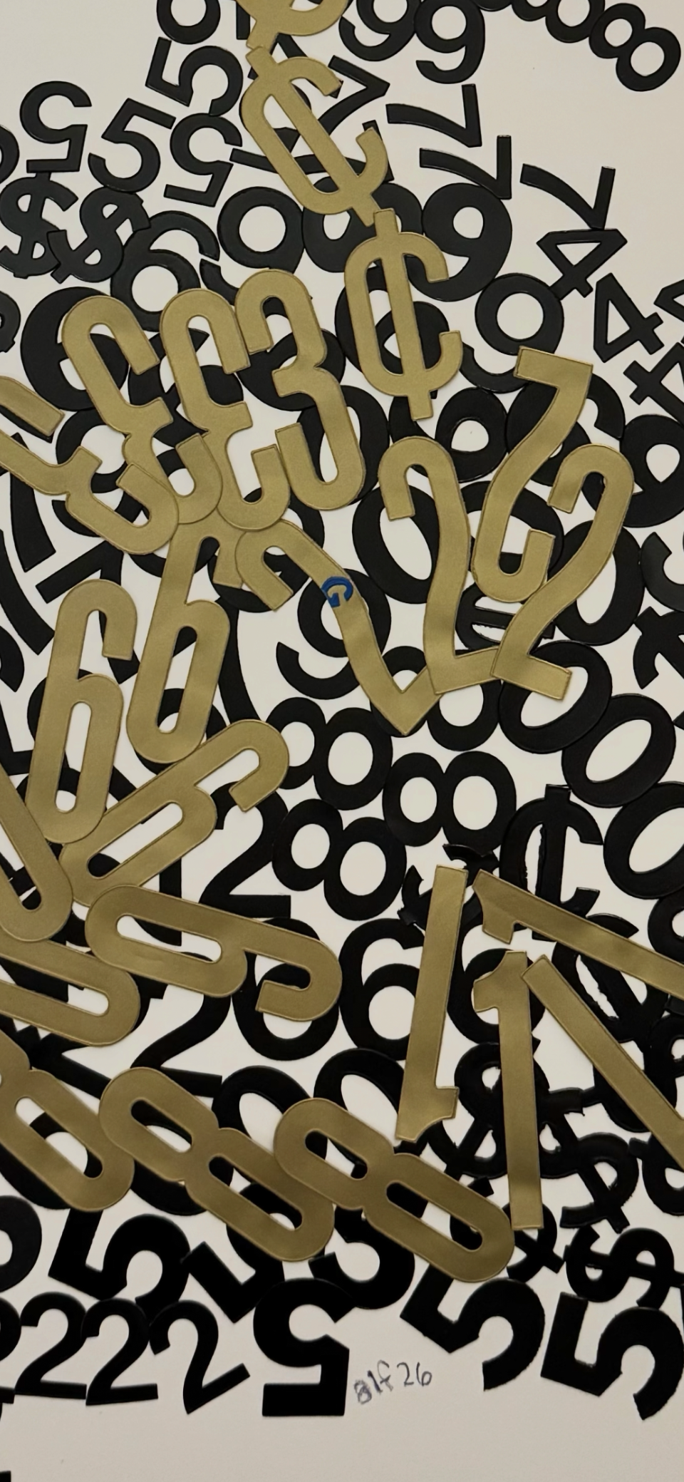 2G numbers and letters piece