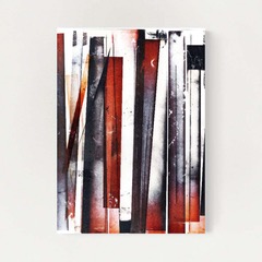 night scene Abstract Geometric Art Print