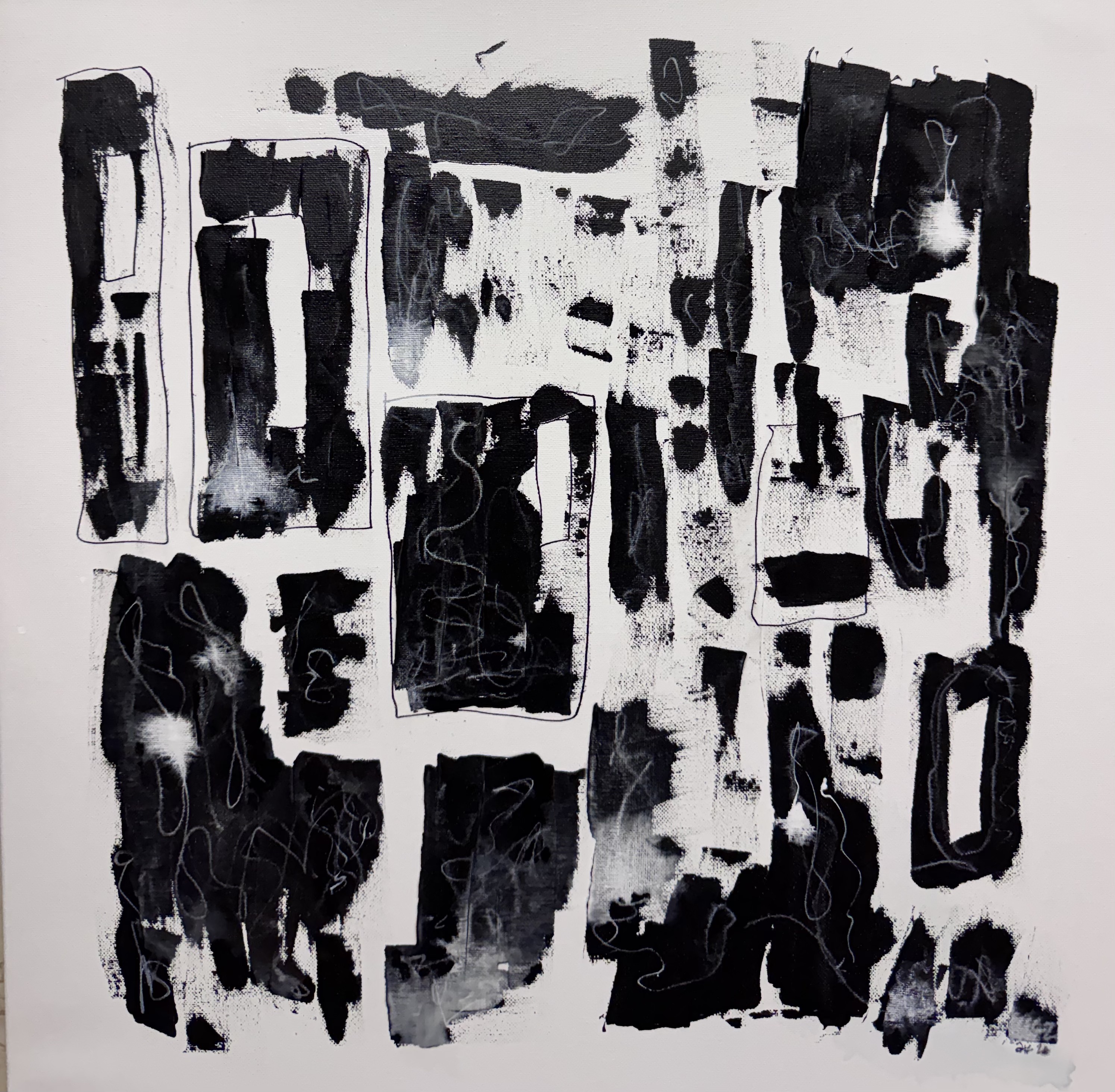 around Original Modern Abstract Canvas Art