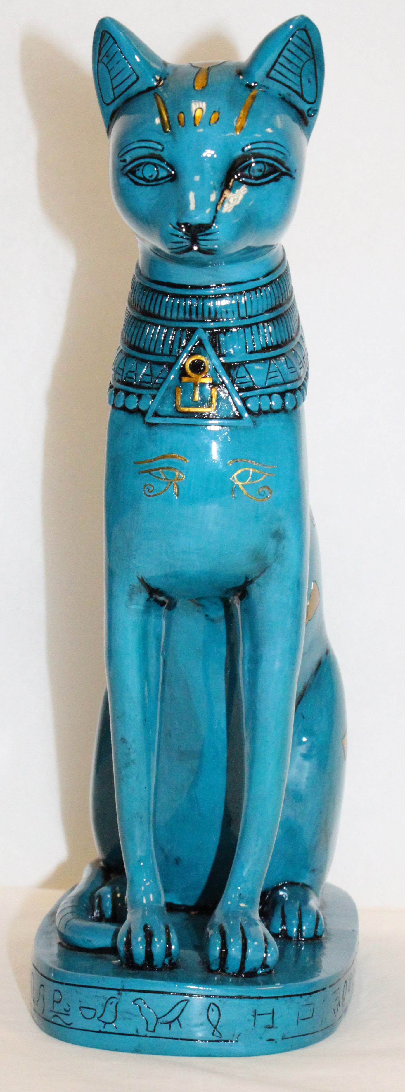 Statue Bastet Égyptienne turquoise