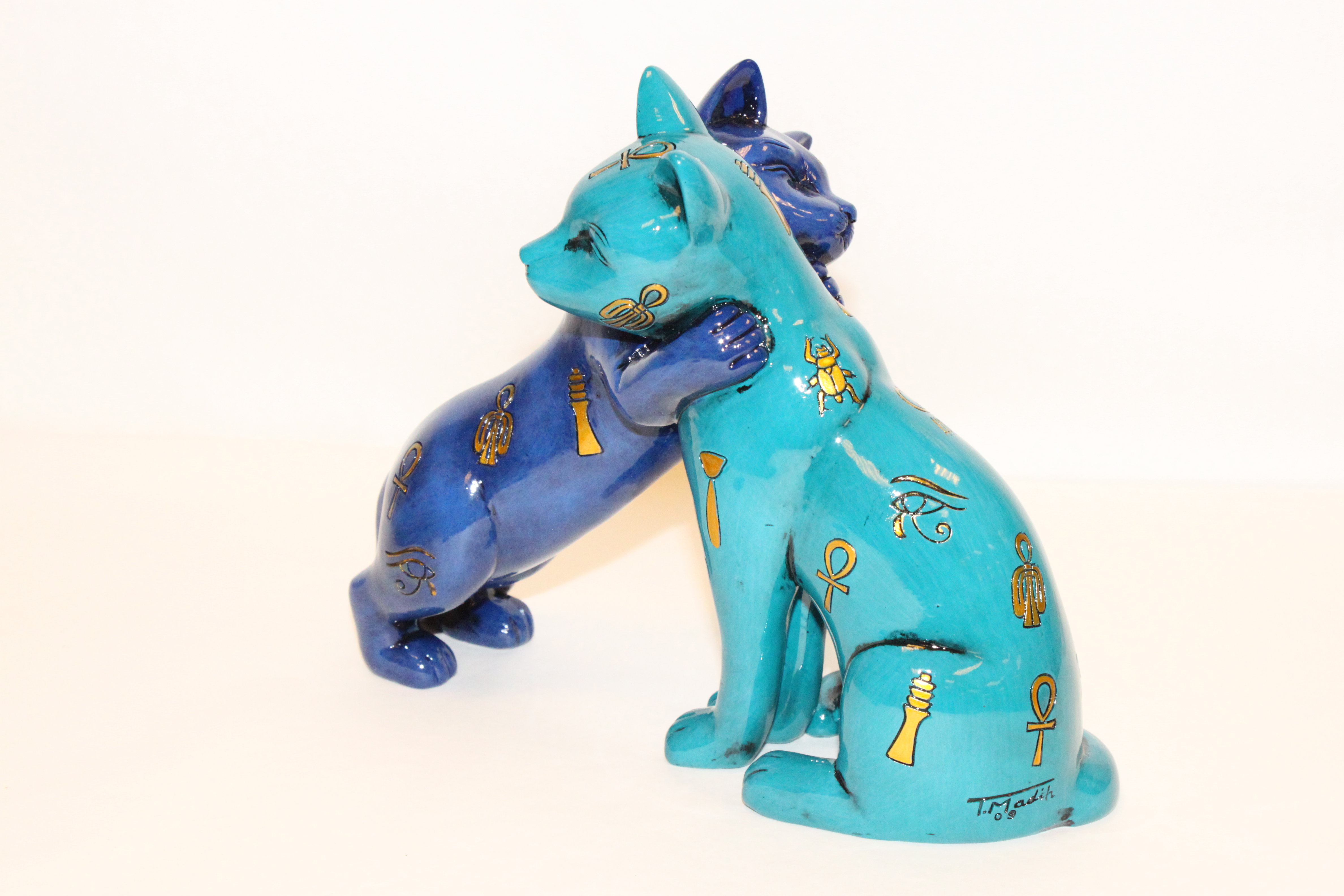 Statue Chats Égyptiens "Big Hug"