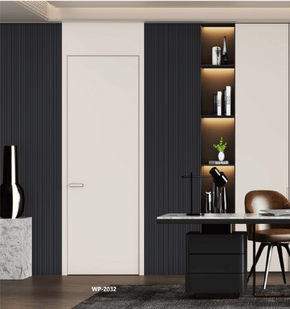 Modern White InterioEco-Friendly Molded PVC Doorr Door MP1001