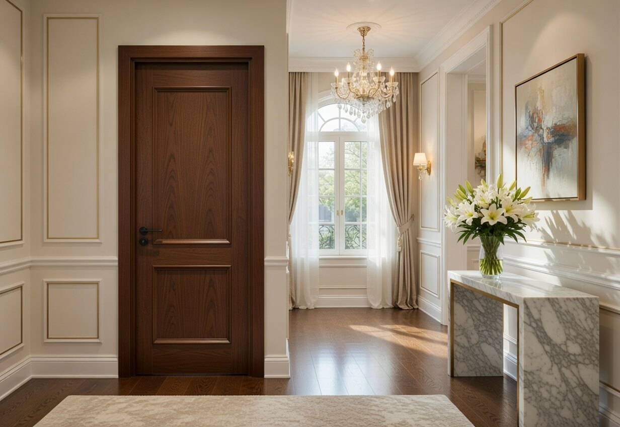 PVC Flim Lamination  WPC Hollow Door   WHD1