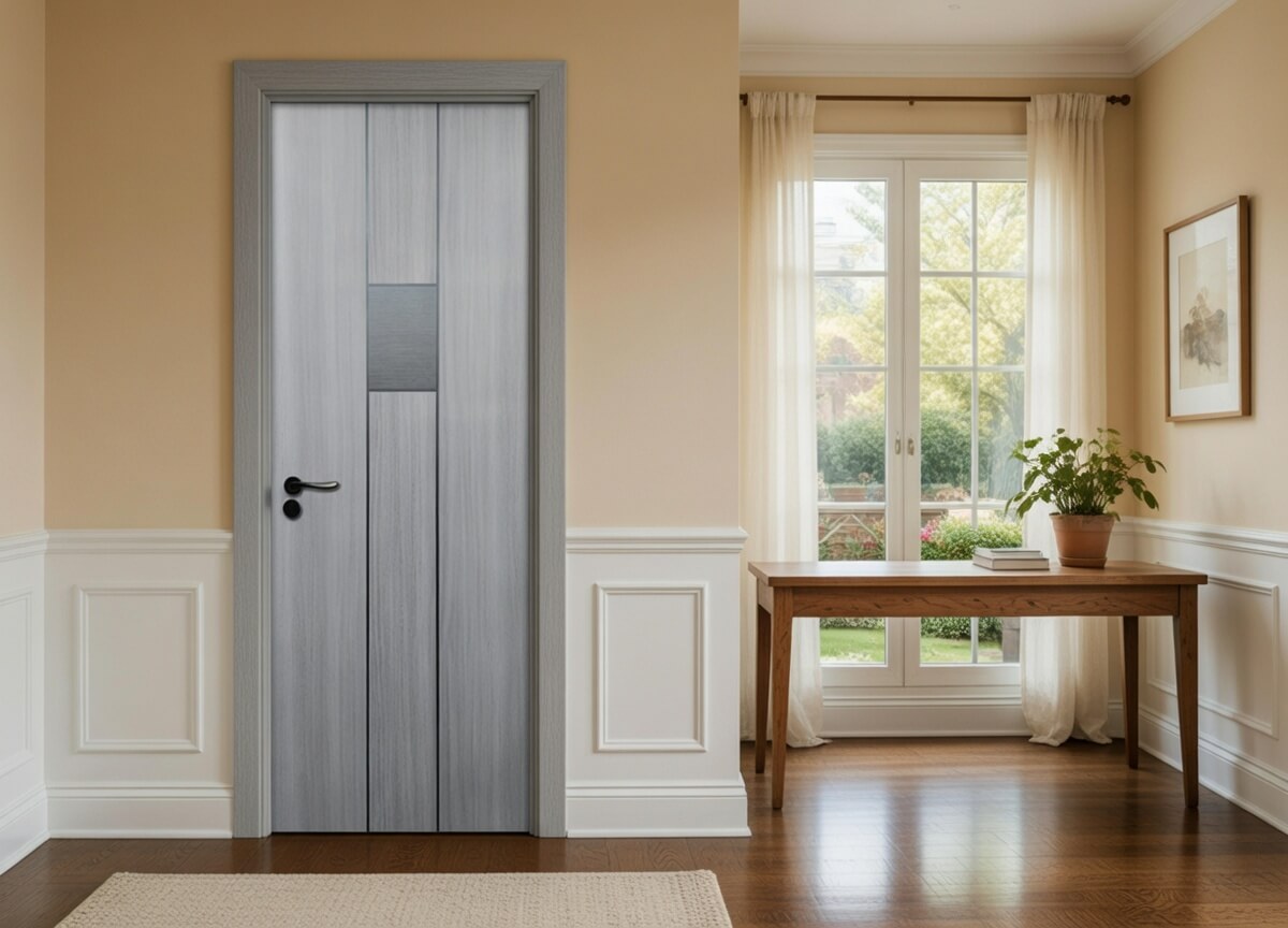 Modern PVC Flim Lamination WPC Hollow door  WHDS24