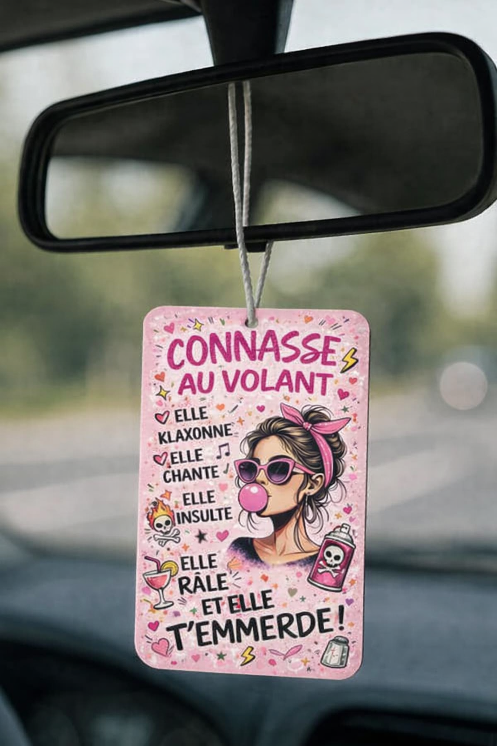 Panneau voiture humoristique 'Connasse au volant'