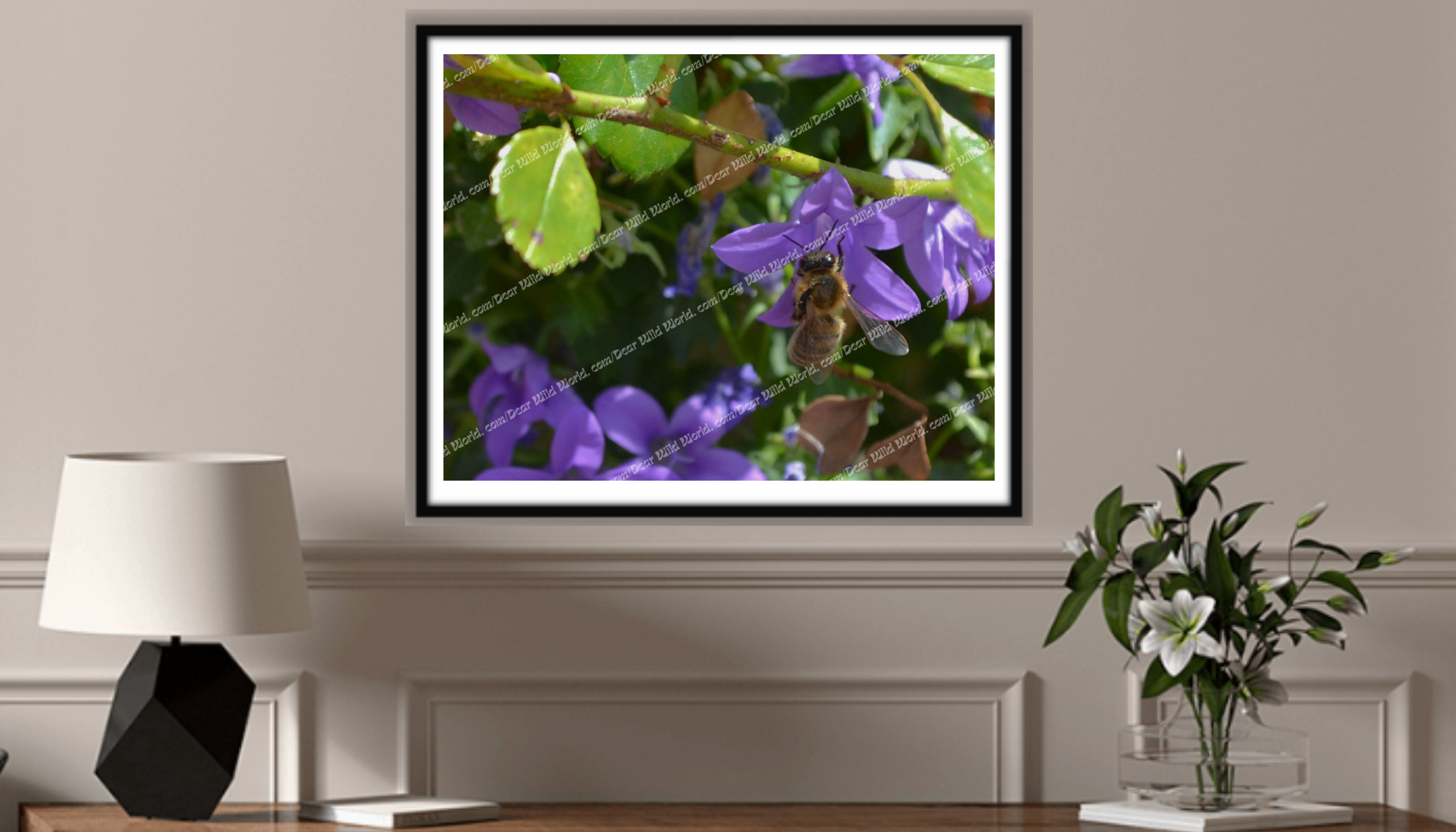 Abeille sur campanule