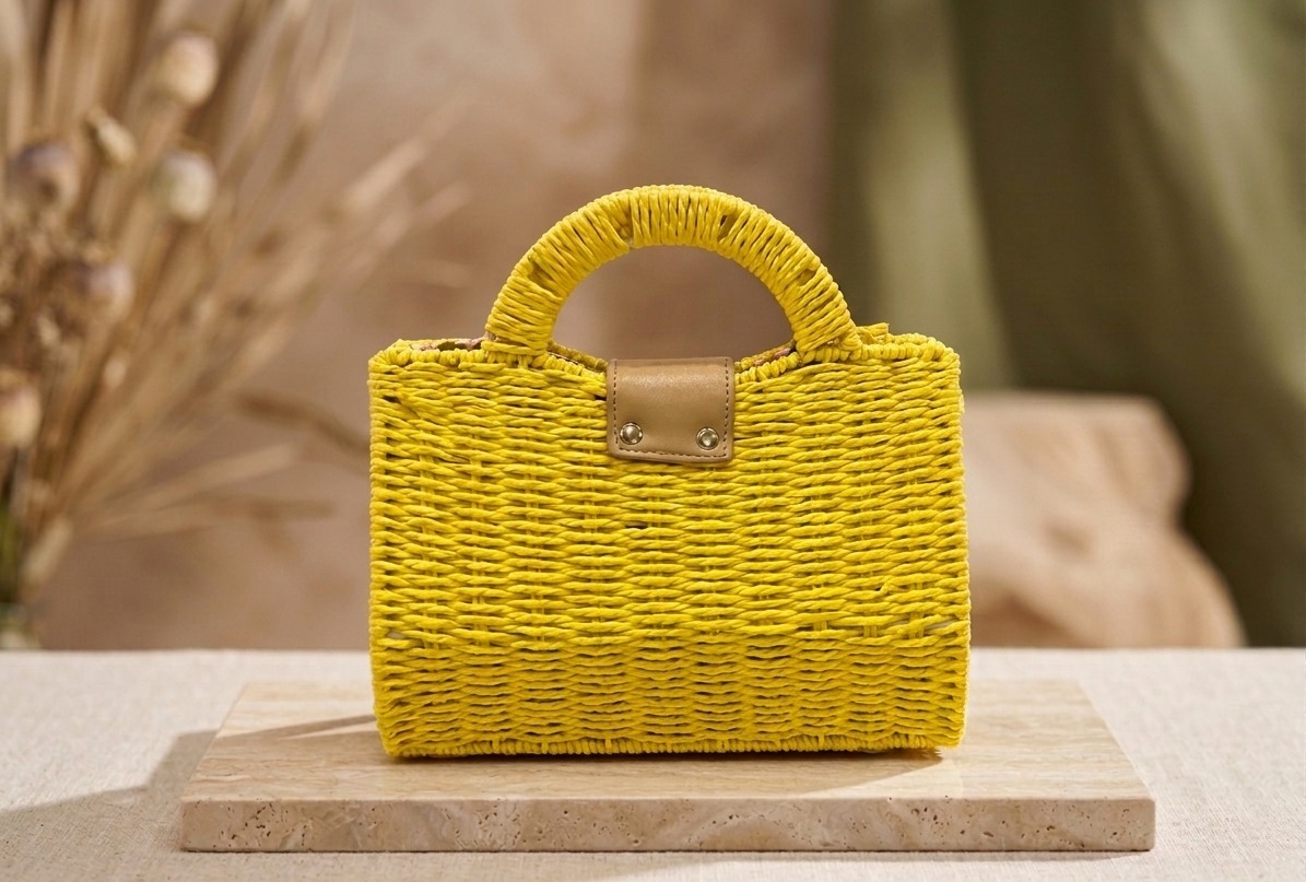 Bolsa de Palha Amarela