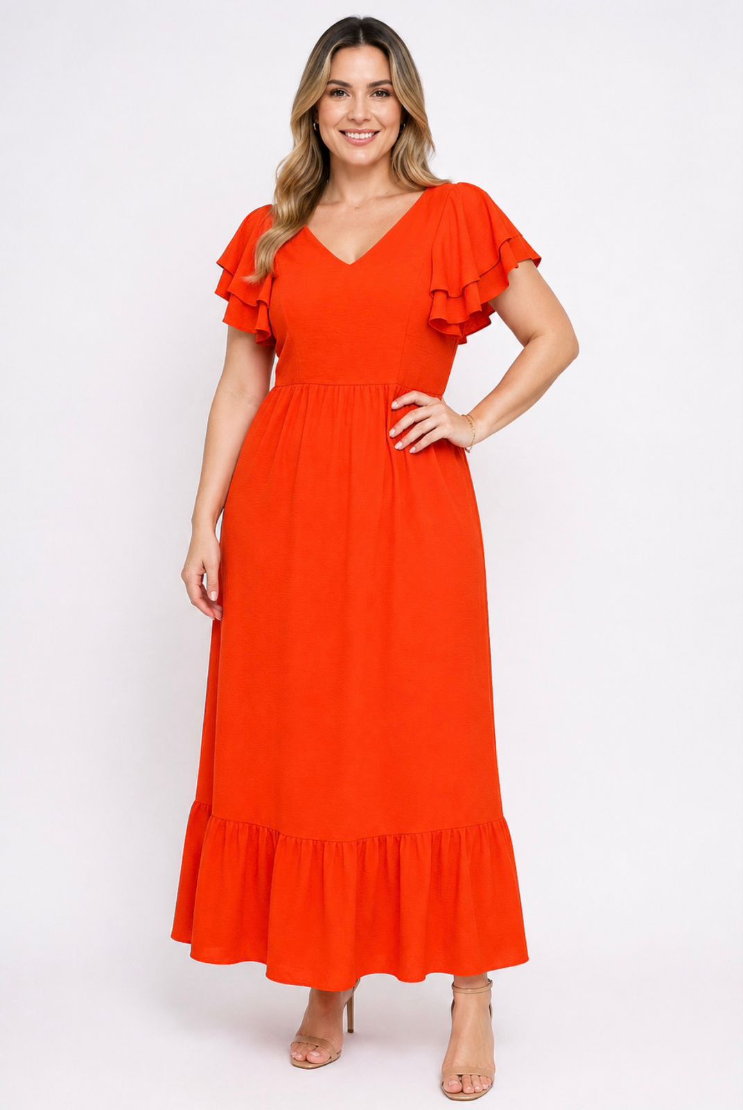 Vestido Longo Laranja