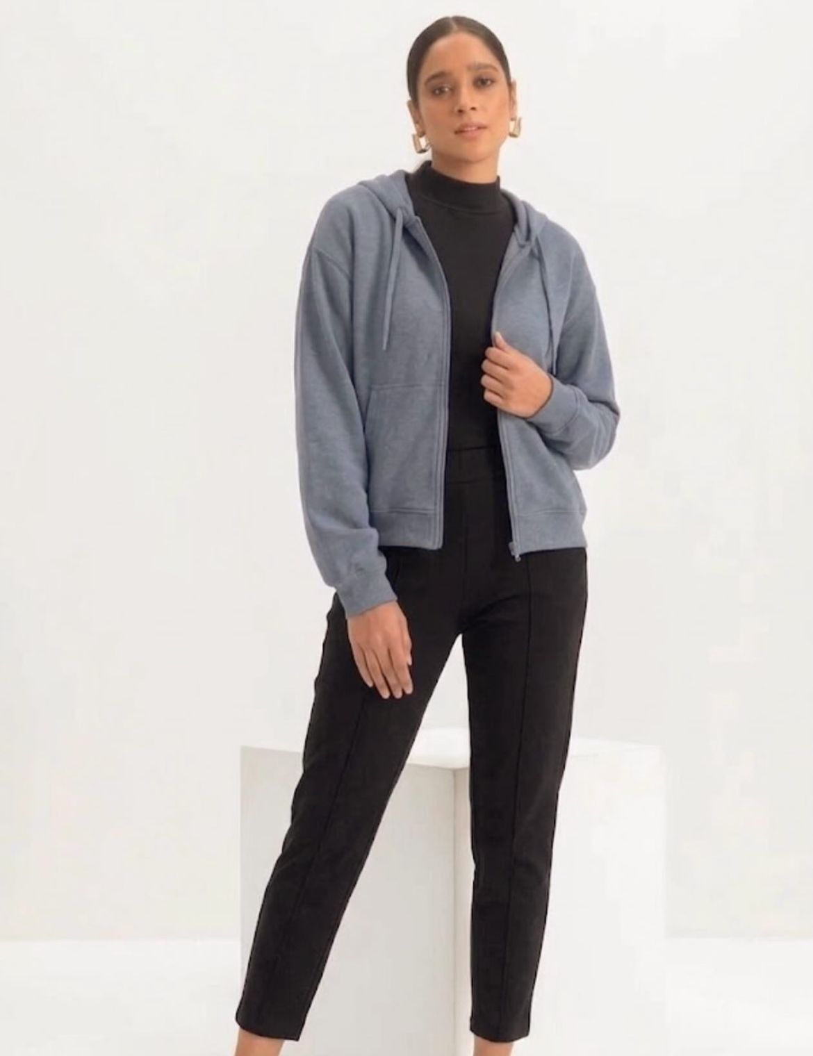 Jaqueta Moletom Feminina Azul