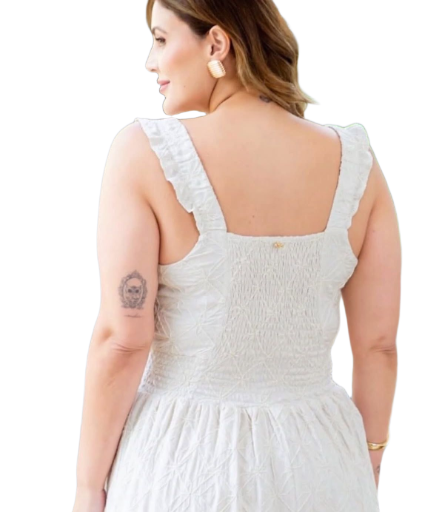 Vestido Linho Texturizado