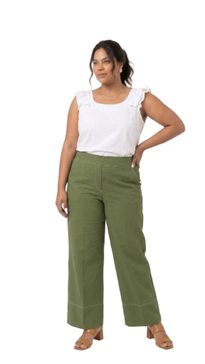 Calça Pantalona Verde