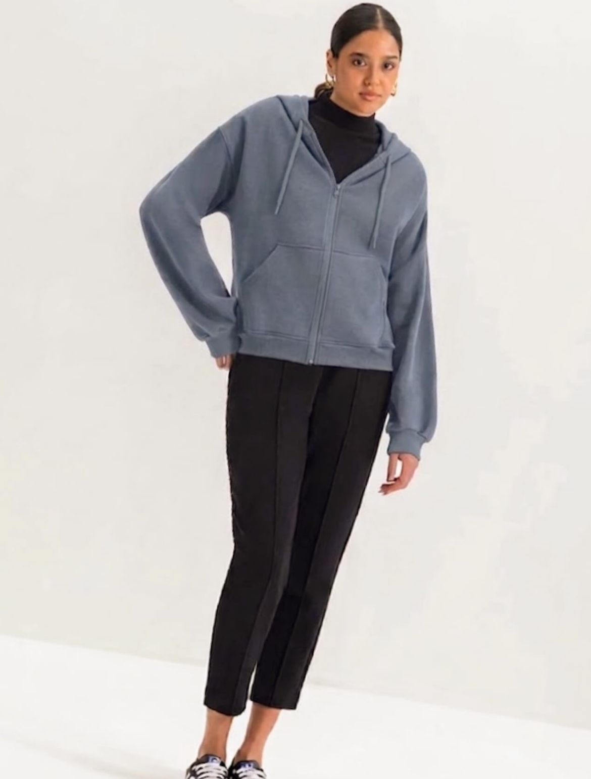 Jaqueta Moletom Feminina Azul