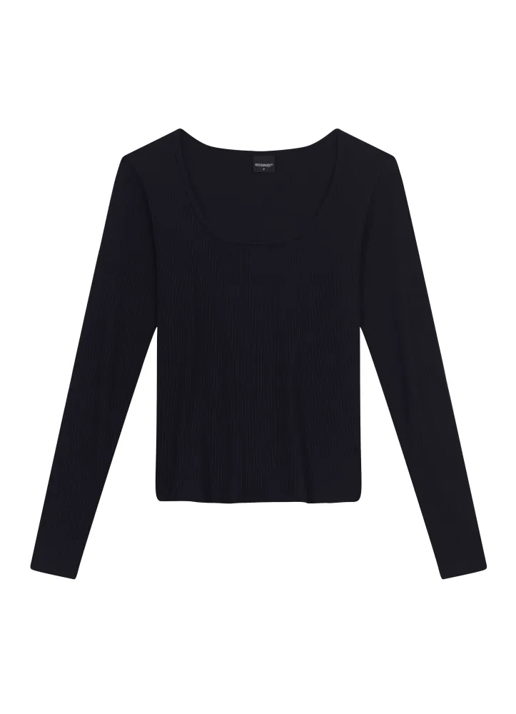 Blusa Básica Manga Longa Preta