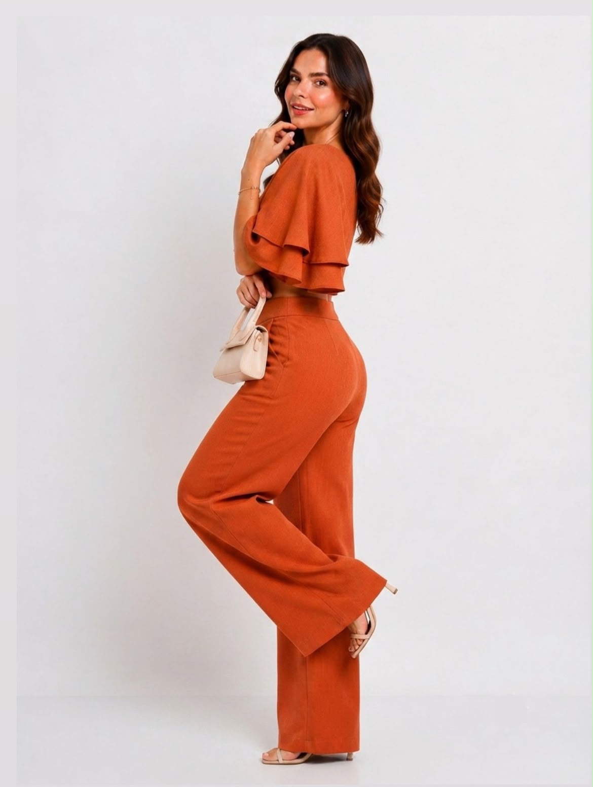 Conjunto Cropped e Pantalona
