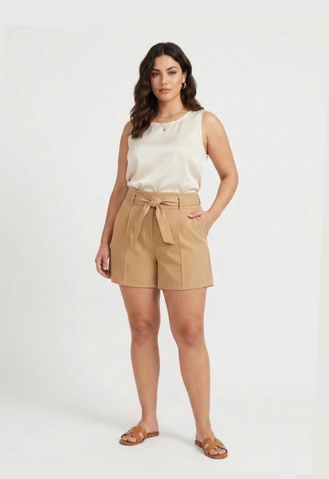 Shorts  Bege com Cinto