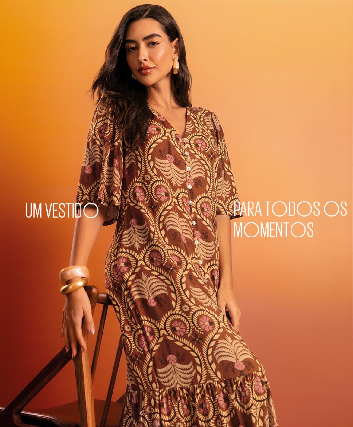 Vestido Midi Estampado