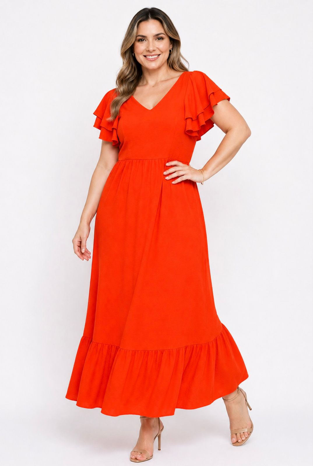 Vestido Longo Laranja