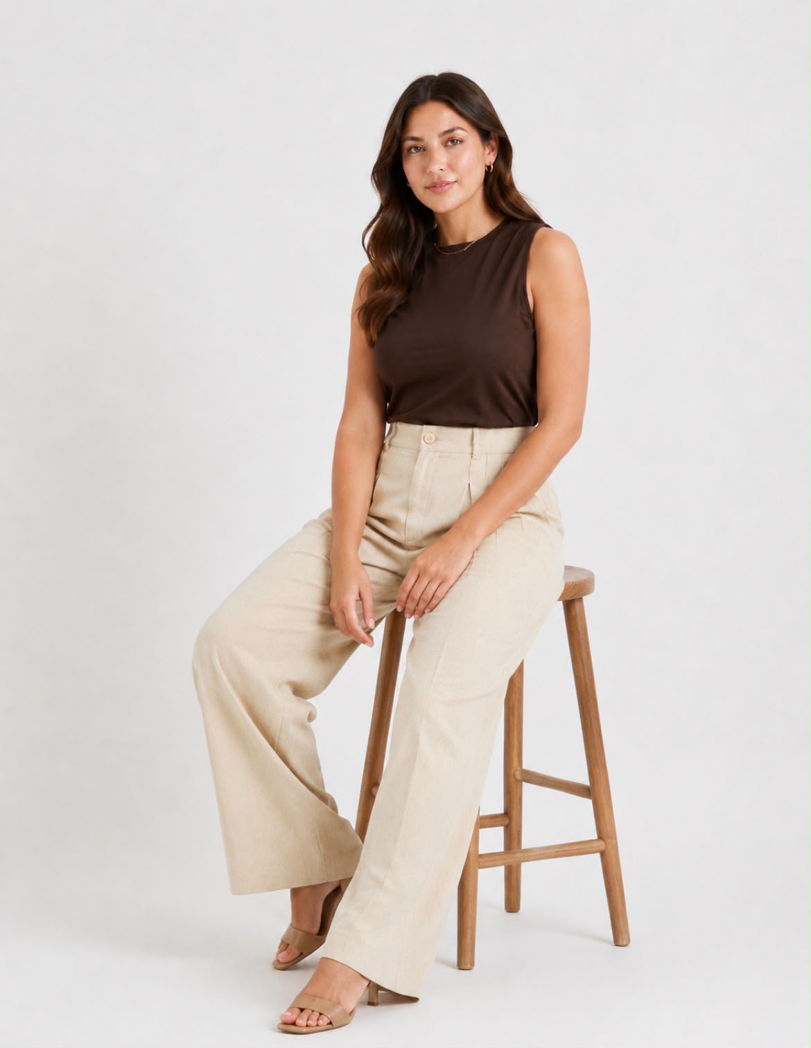 Calça de Linho  Bege