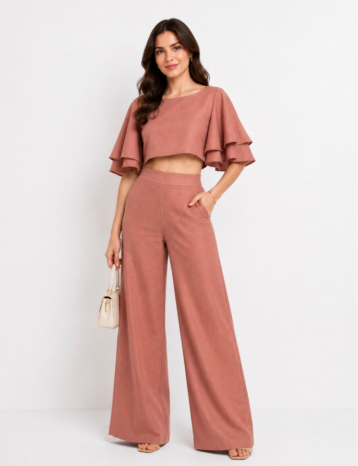 Conjunto Cropped e Calça 