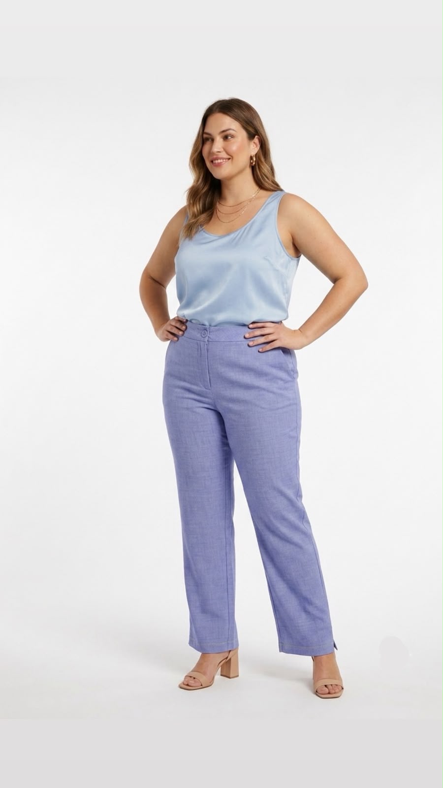 Calça Reta Lavanda