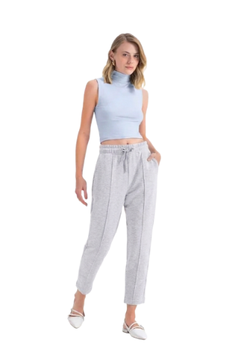 Calça Jogger Feminina Cinza