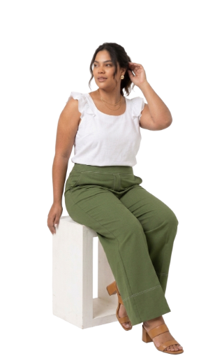 Calça Pantalona Verde