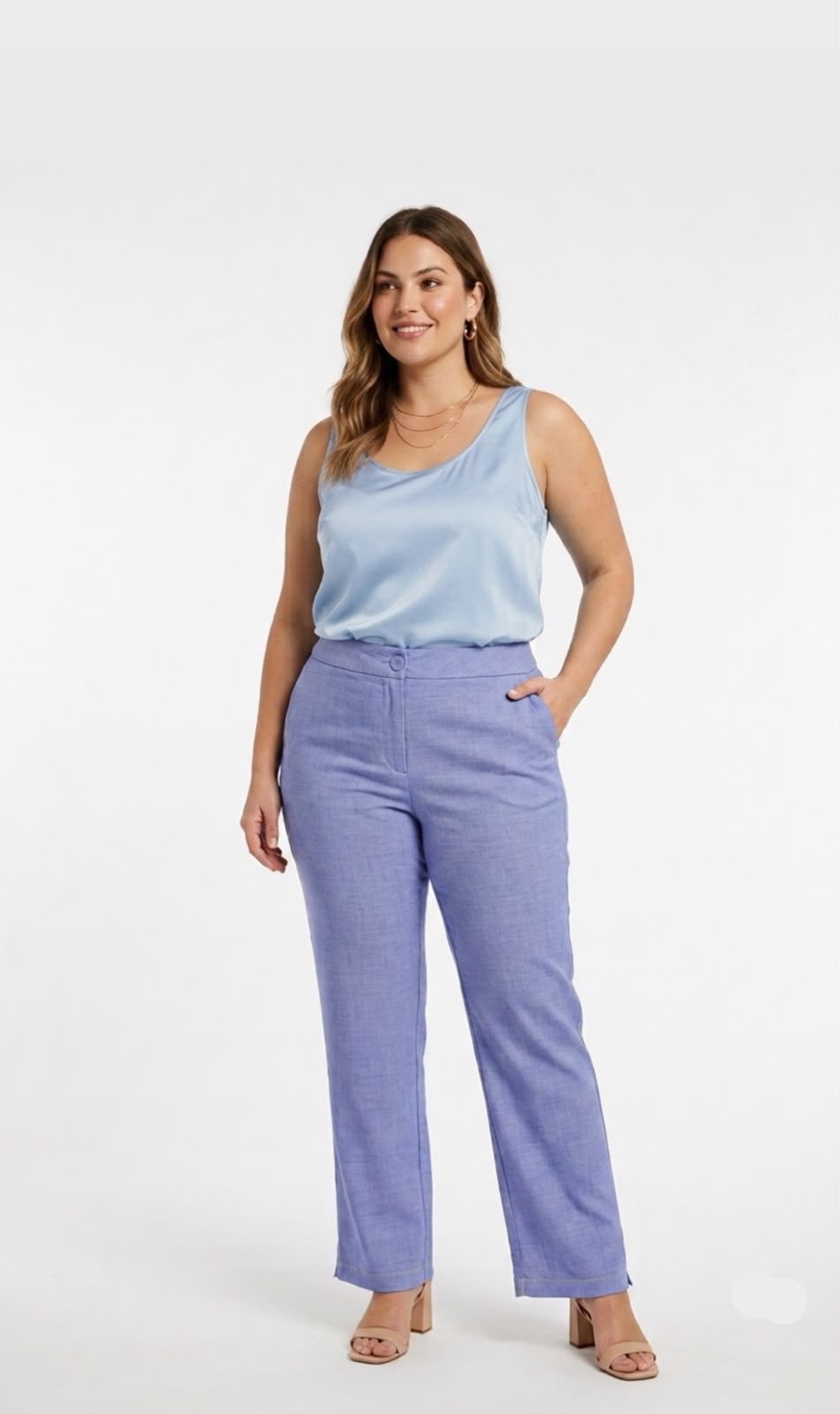 Calça Reta Lavanda
