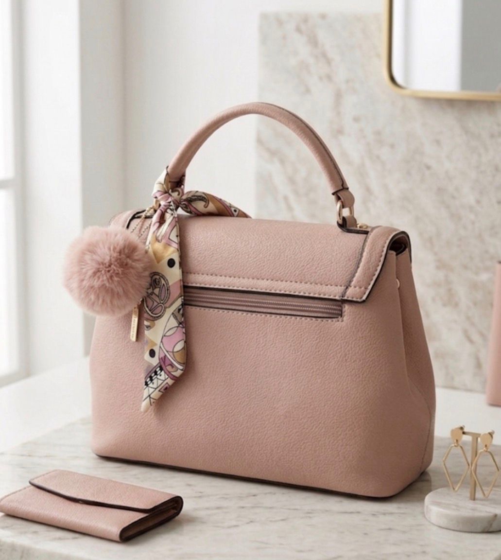 Bolsa de Mão Elegante Rosa