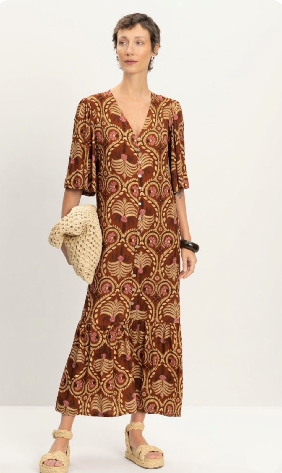 Vestido Midi Estampado