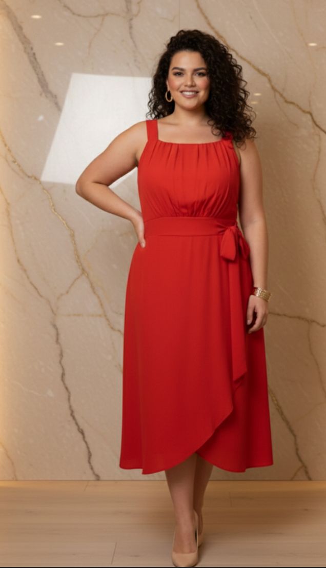 Vestido Midi Vermelho